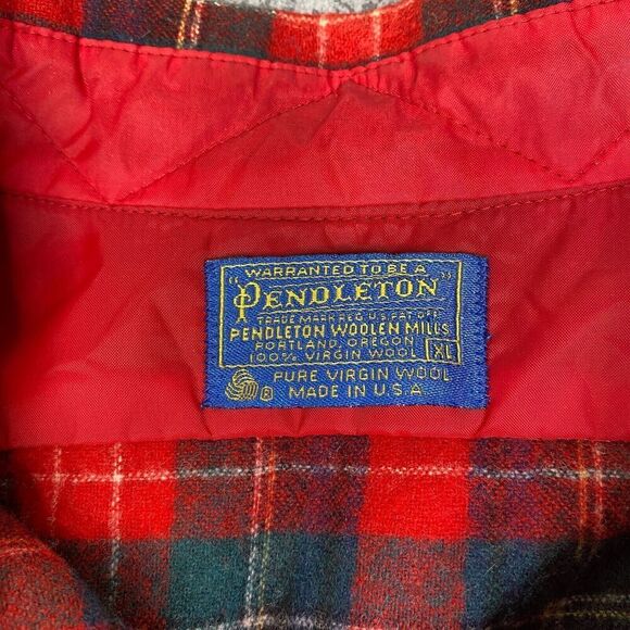 Vintage Pendleton Wool Shirt Men’s XL Christie Tartan Plaid USA Elbow Patch - Picture 5 of 8